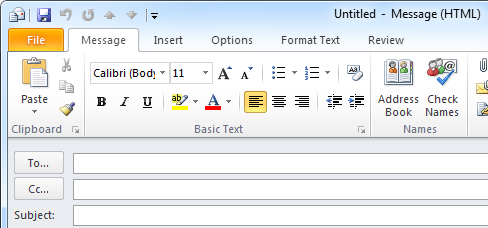 discard button in outlook